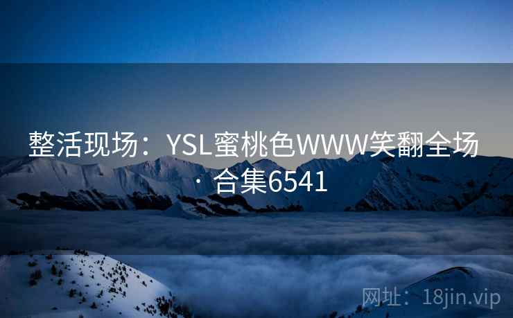 整活现场：YSL蜜桃色WWW笑翻全场 · 合集6541